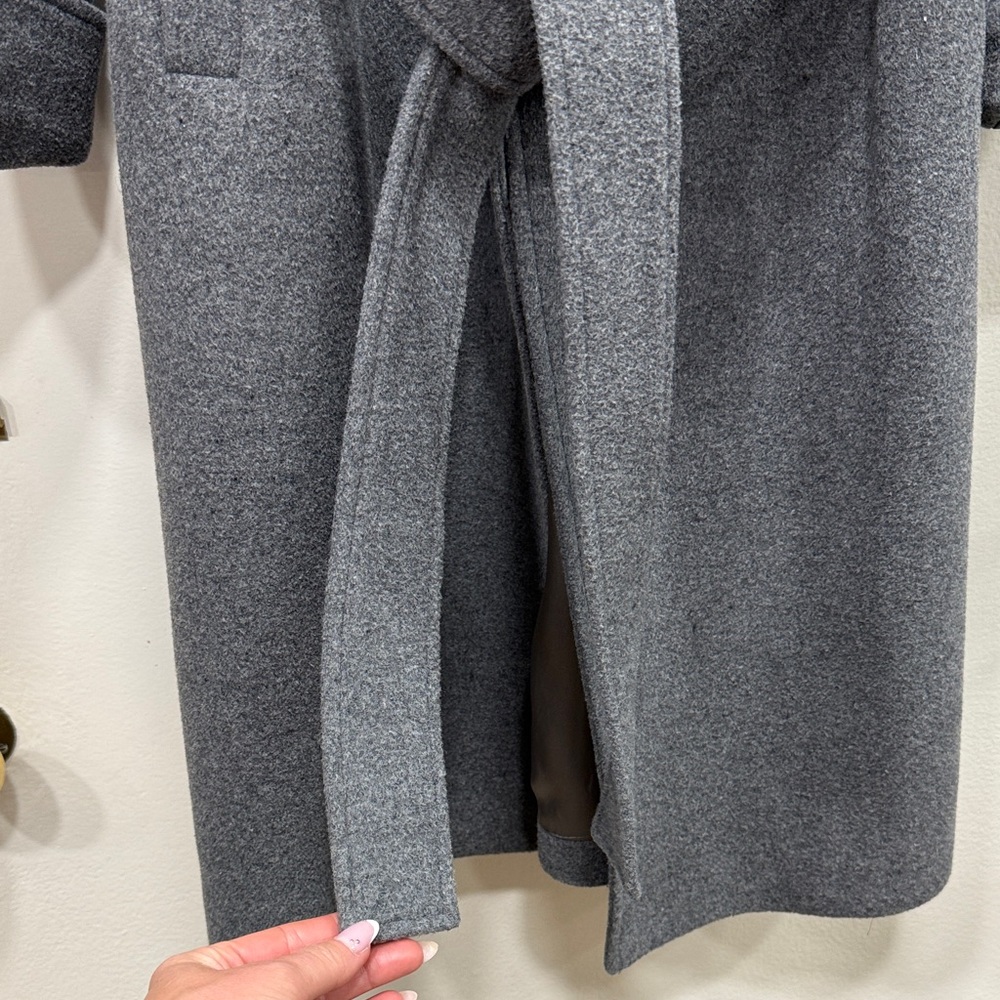 Gray Wool Blend Women's Coat - Picture 4 of 7